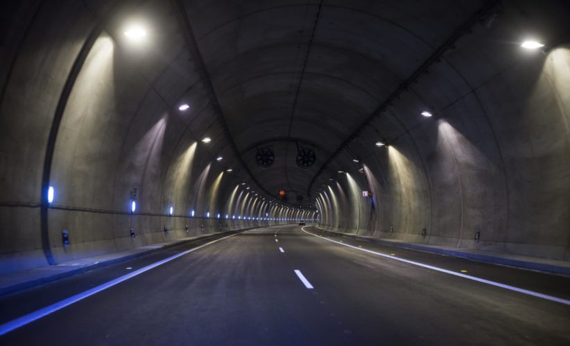 Transit tunnel where Champion Flame Shield® phenolic conduit meets NFPA 130 two-hour fire-rated requirements.