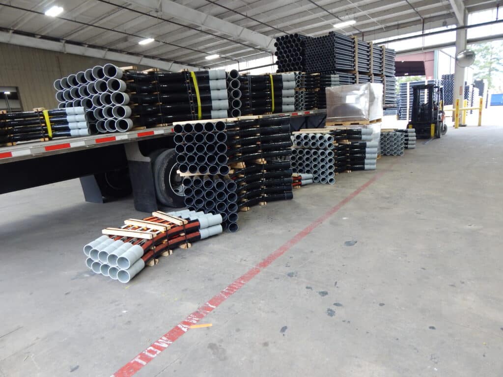 DSCN4166-2 A truckload of fiberglass conduit is ready to ship.