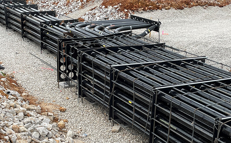 Black fiberglass electrical conduit duct bank wp TVA