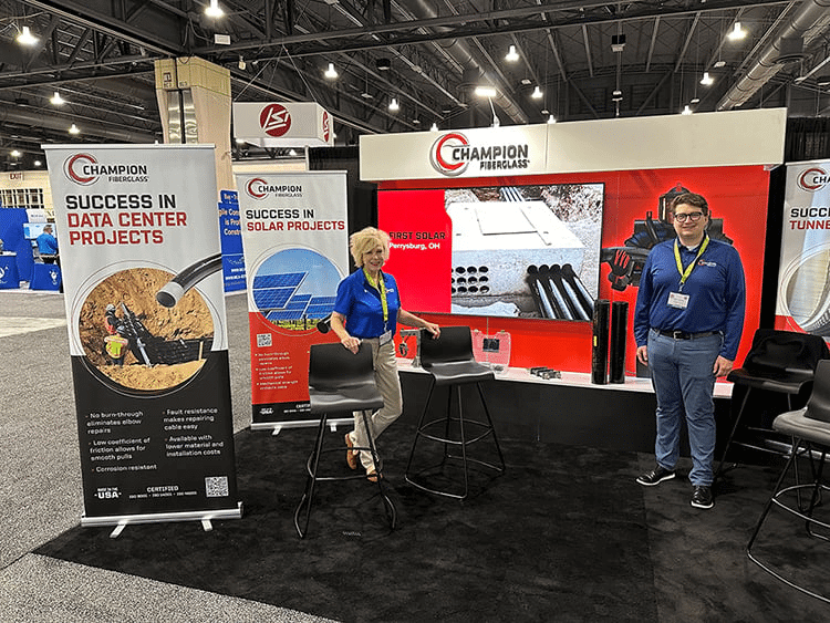 Champion Fiberglass trade show booth display conduit wp