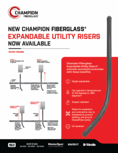 Expanded Utility Risers Sales Sheet Cover